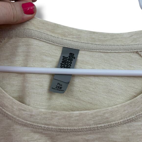 Macy's Disney Mickey Mouse Halloween Pullover Long Sleeve Heather Beige 2XW Top - Picture 4 of 7